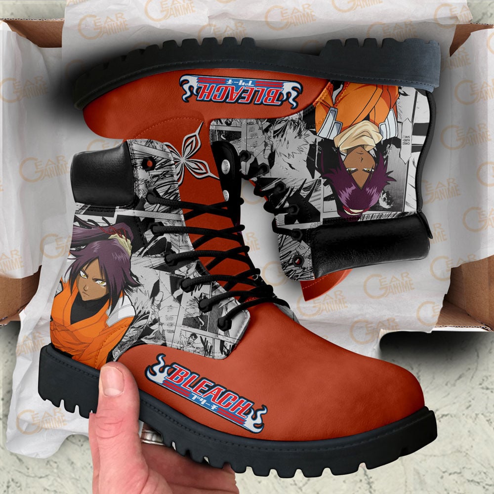 Bleach Yoruichi Shihouin Boots Manga Anime Custom Shoes