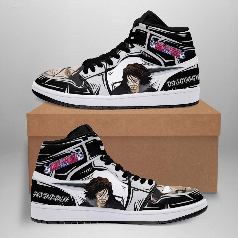 Bleach Zangetsu Bleach Anime 1 High Top Air Jordan Sneaker, Air Jordan Hightop