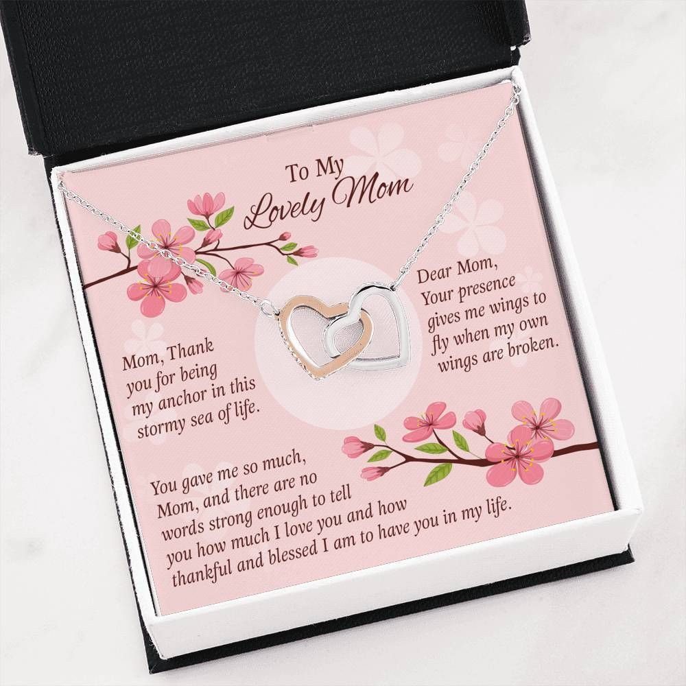 Blessed I’m To Have You In My Life Interlocking Hearts Necklace For Mom