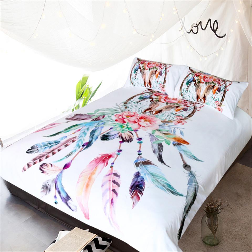 Blessliving Dreamcatcherouthwestern Boho Chic Colorful Tribal3D Customized Duvet Cover Bedding Set