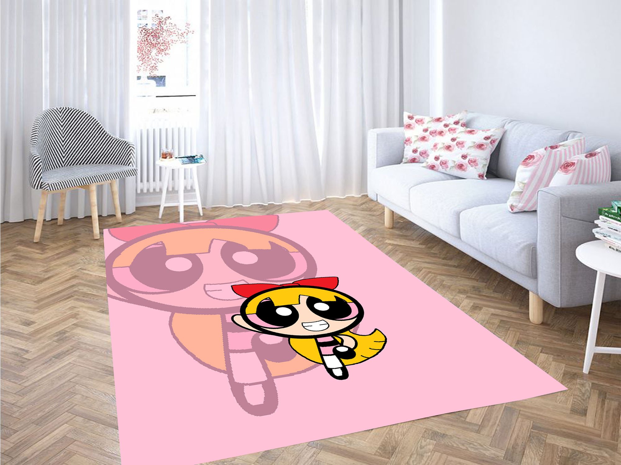 Blossom The Powerpuff Girls Carpet Rectangle Rug