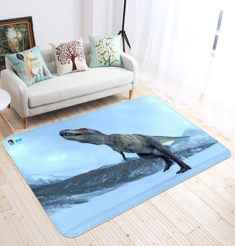 Blue Dinosaur Limited Edition Rectangle Rug