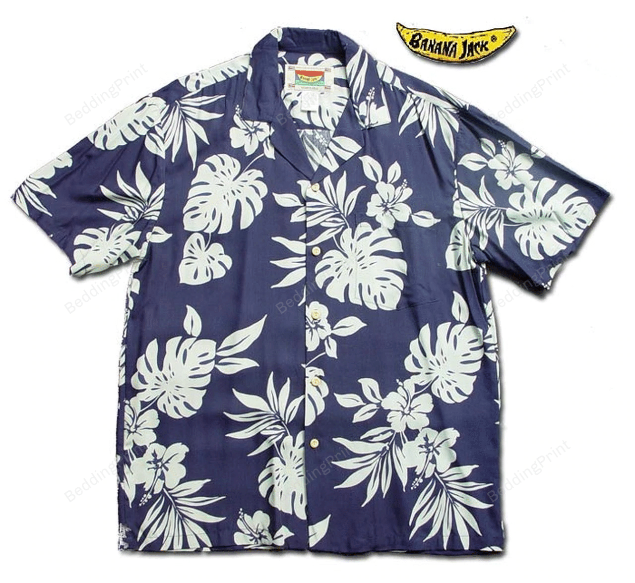 Blue Fan Palm Men’S Hawaiian Shirt