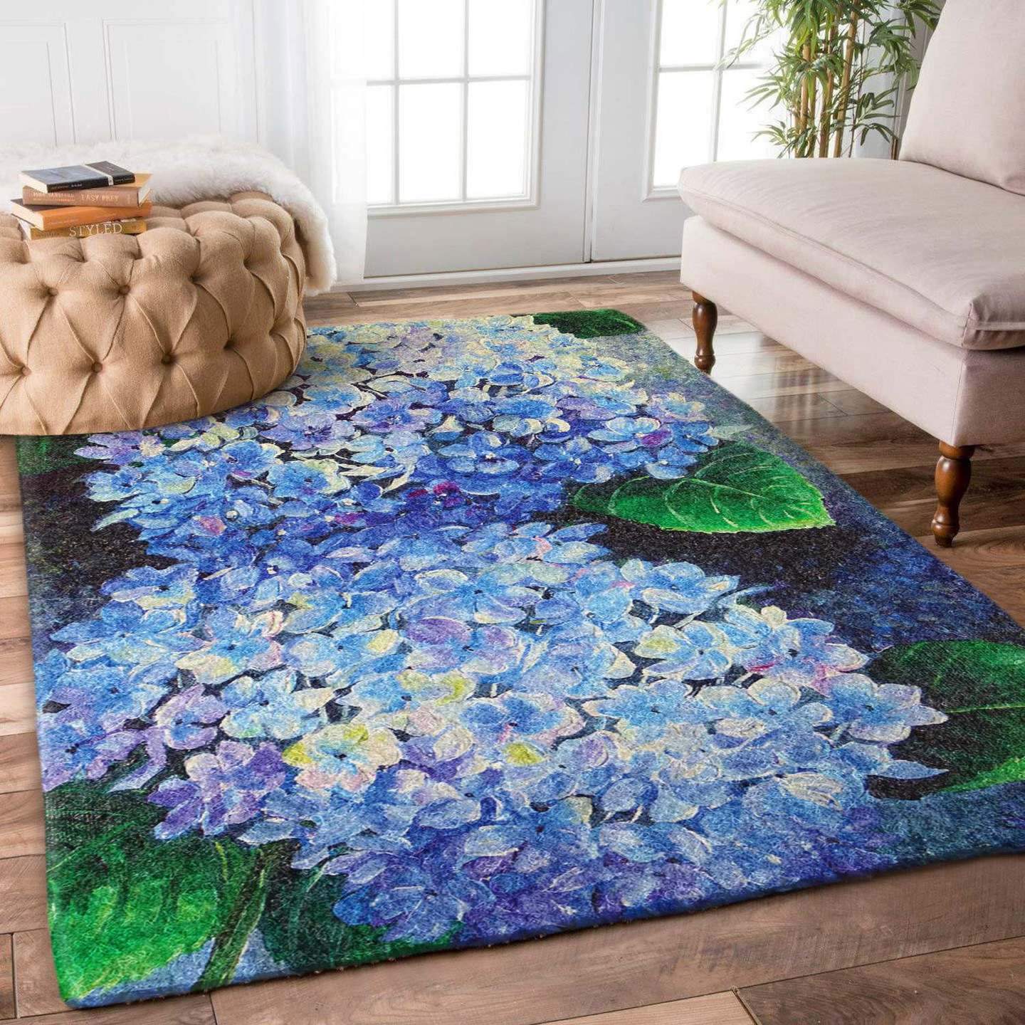 Blue Hydrangea Limited Edition Rectangle Rug