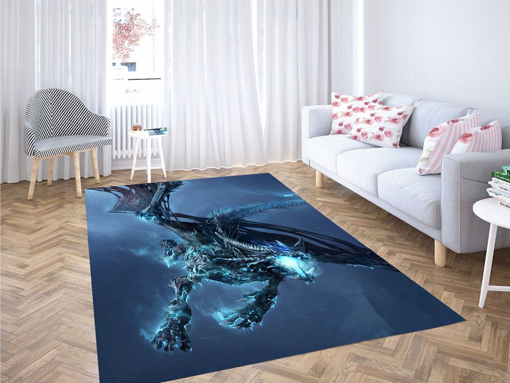Blue Ice Dragon Living Room Modern Carpet Rectangle Rug