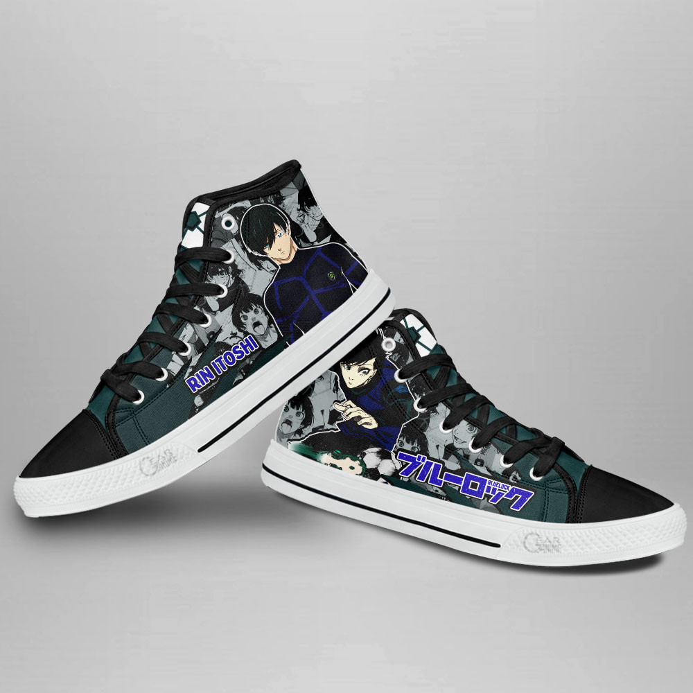 Blue Lock Rin Itoshi Anime Custom High Top Shoes