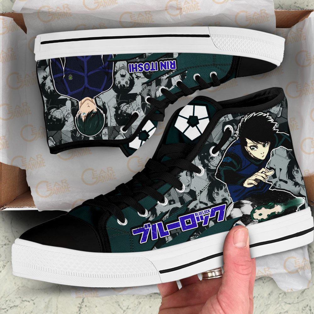 Blue Lock Rin Itoshi Anime Custom High Top Shoes