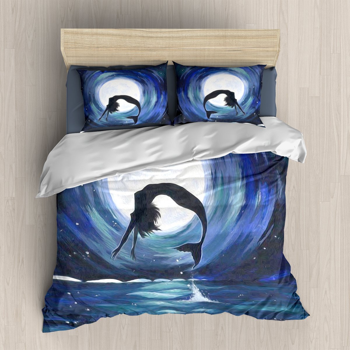 Blue Mermaid 3D Customized Duvet Cover Bedding Set