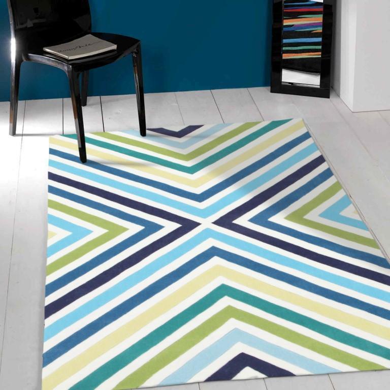 Blue Modern Limited Edition Rectangle Rug
