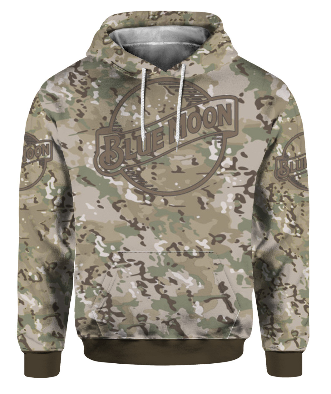 Blue Moon Camouflage 3D Hoodie Gift For Fans