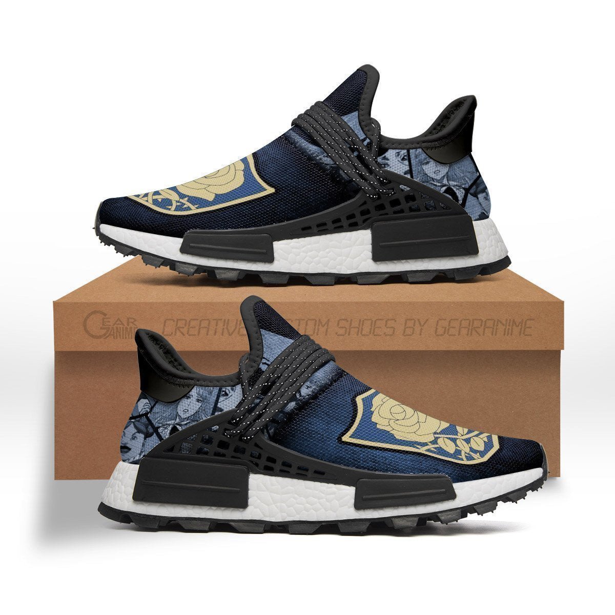 Blue Rose Shoes Magic Knight Black Clover Anime Sneakers, NMD Shoes