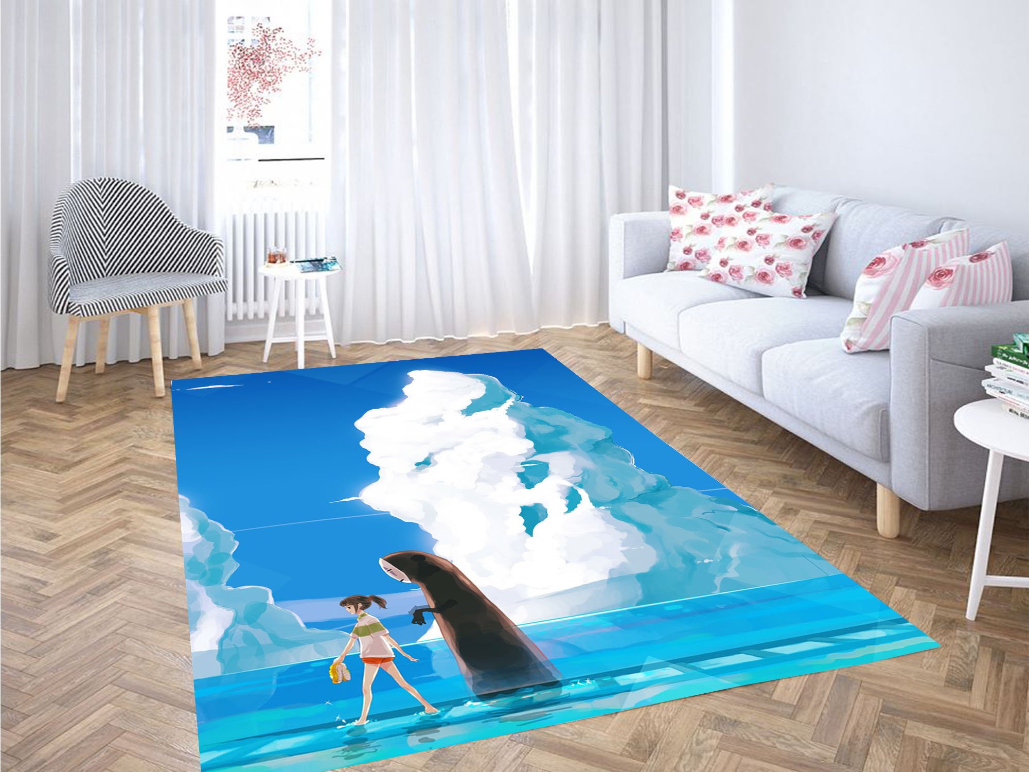 Blue Sky Kaonashi And Sen Carpet Rectangle Rug