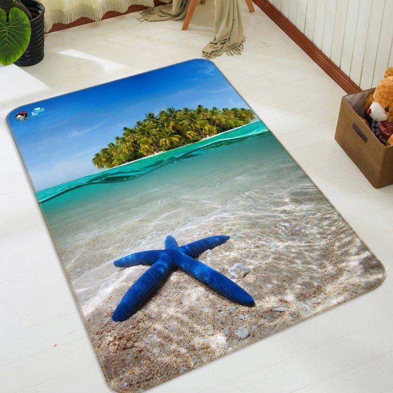 Blue Starfish Limited Edition Rectangle Rug