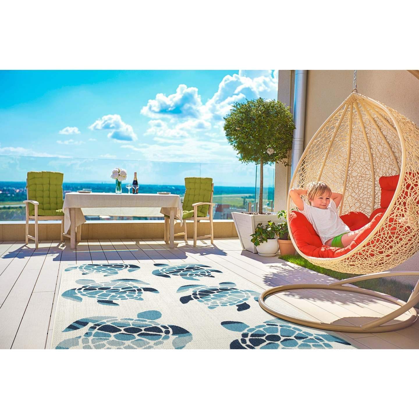 Blue Turtle Limited Edition Rectangle Rug