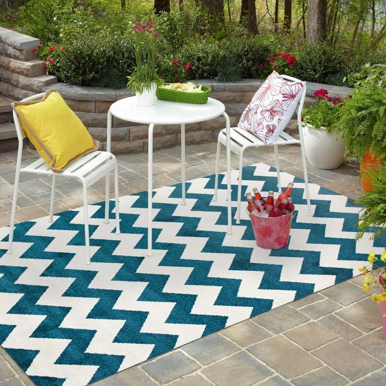 Blue Zigzac Limited Edition Rectangle Rug