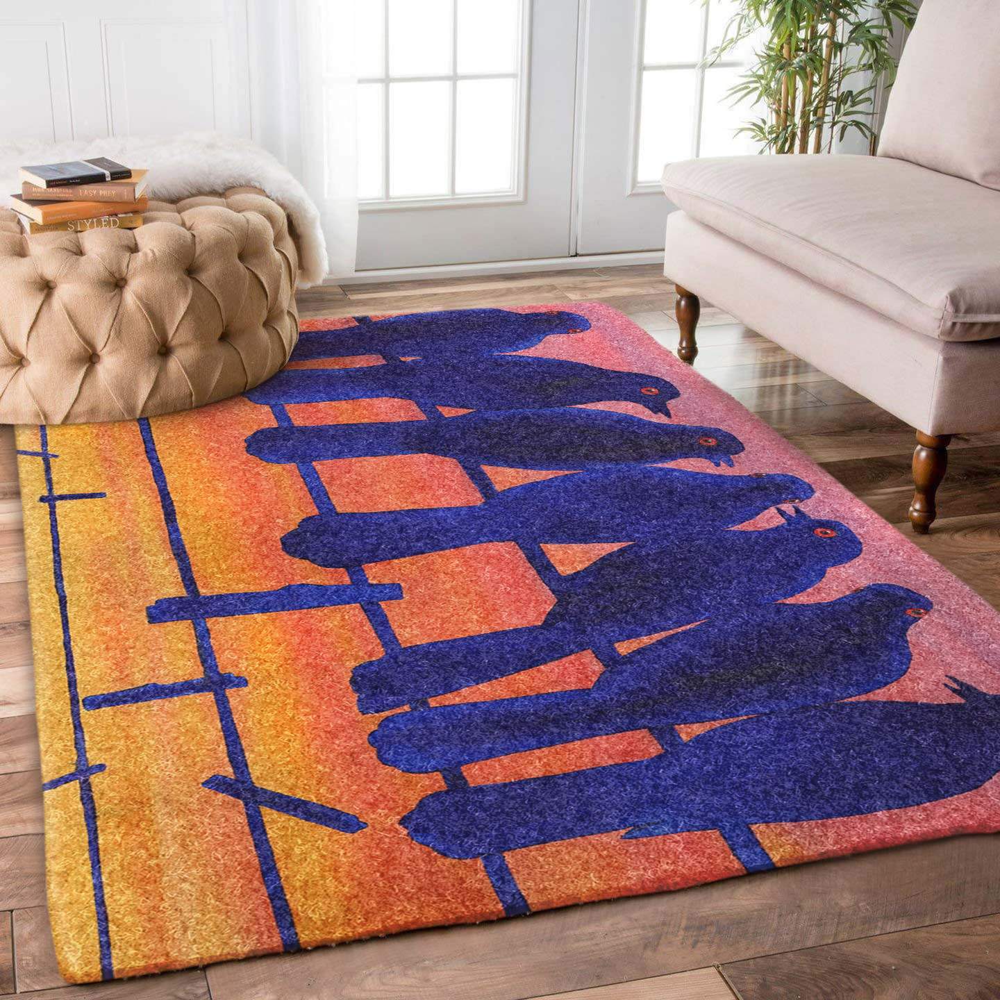 Bluebirds Limited Edition Rectangle Rug