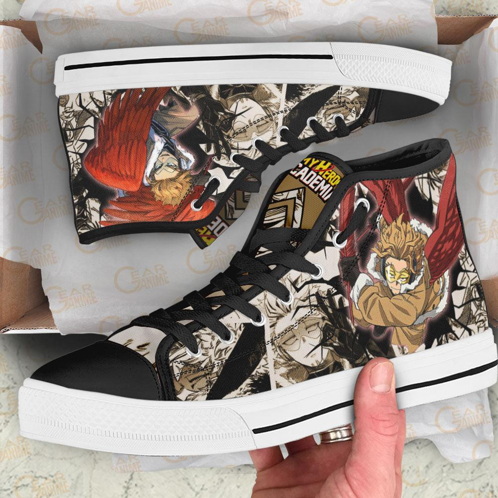 BNHA Hawks High Top Shoes Custom Anime My Hero Academia Sneakers