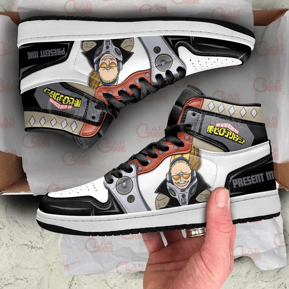 BNHA Present Mic JD1s Sneakers My Hero Academia Anime Shoes, Air Jordan Hightop