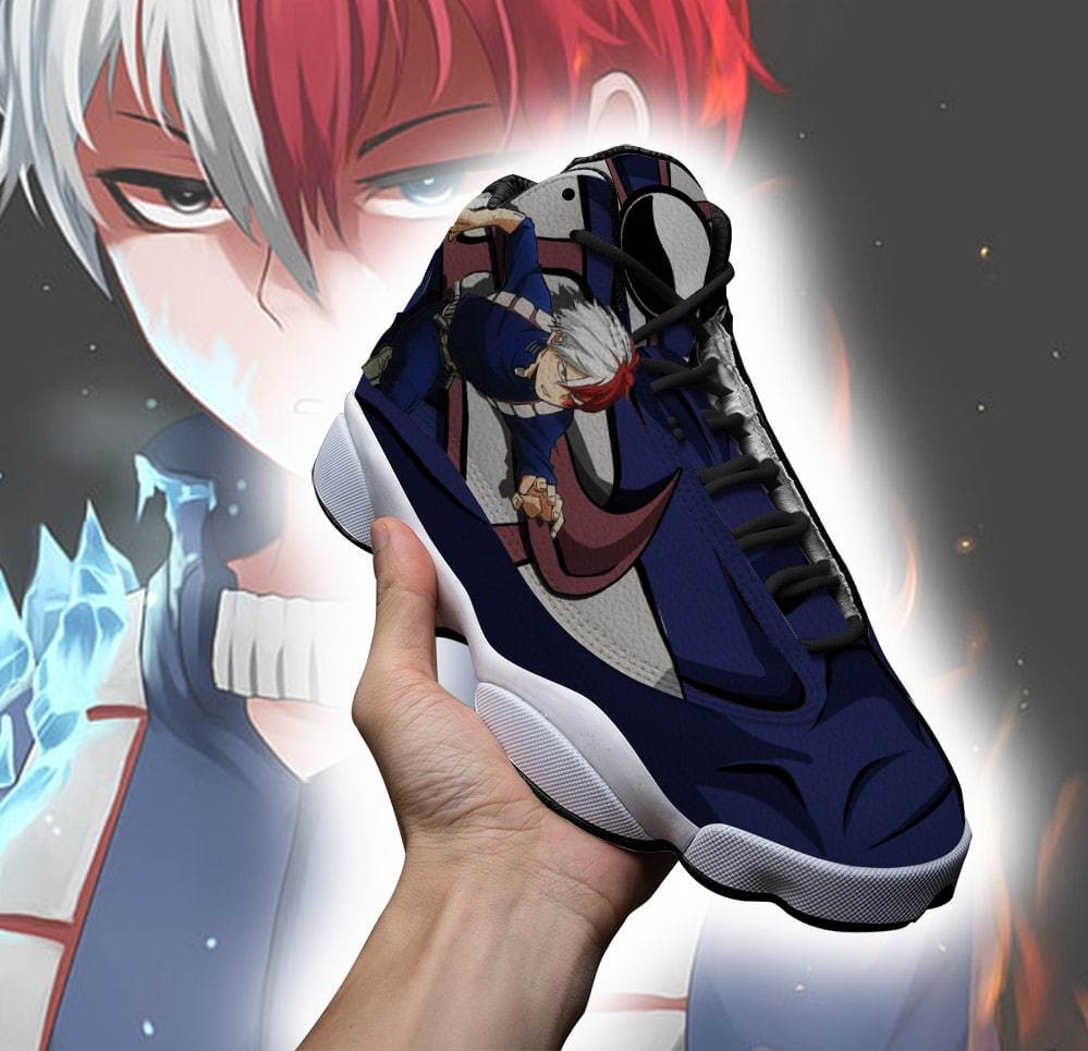 BNHA Shoto Todoroki JD13 Sneakers Custom Anime My Hero Academia Shoes