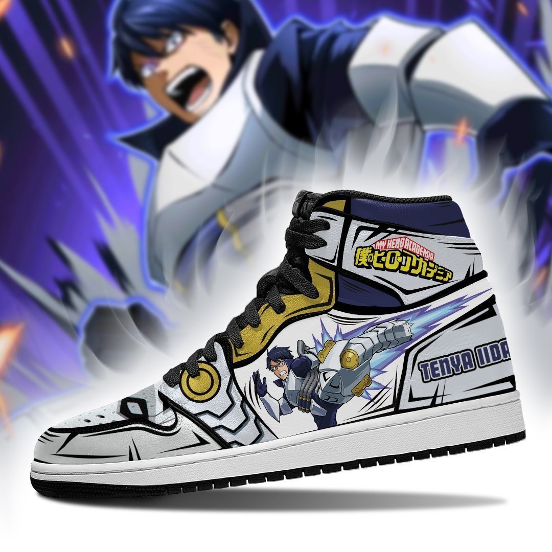 BNHA Tenya Iida JD1s Sneakers Anime My Hero Academia Shoes, Air Jordan Hightop