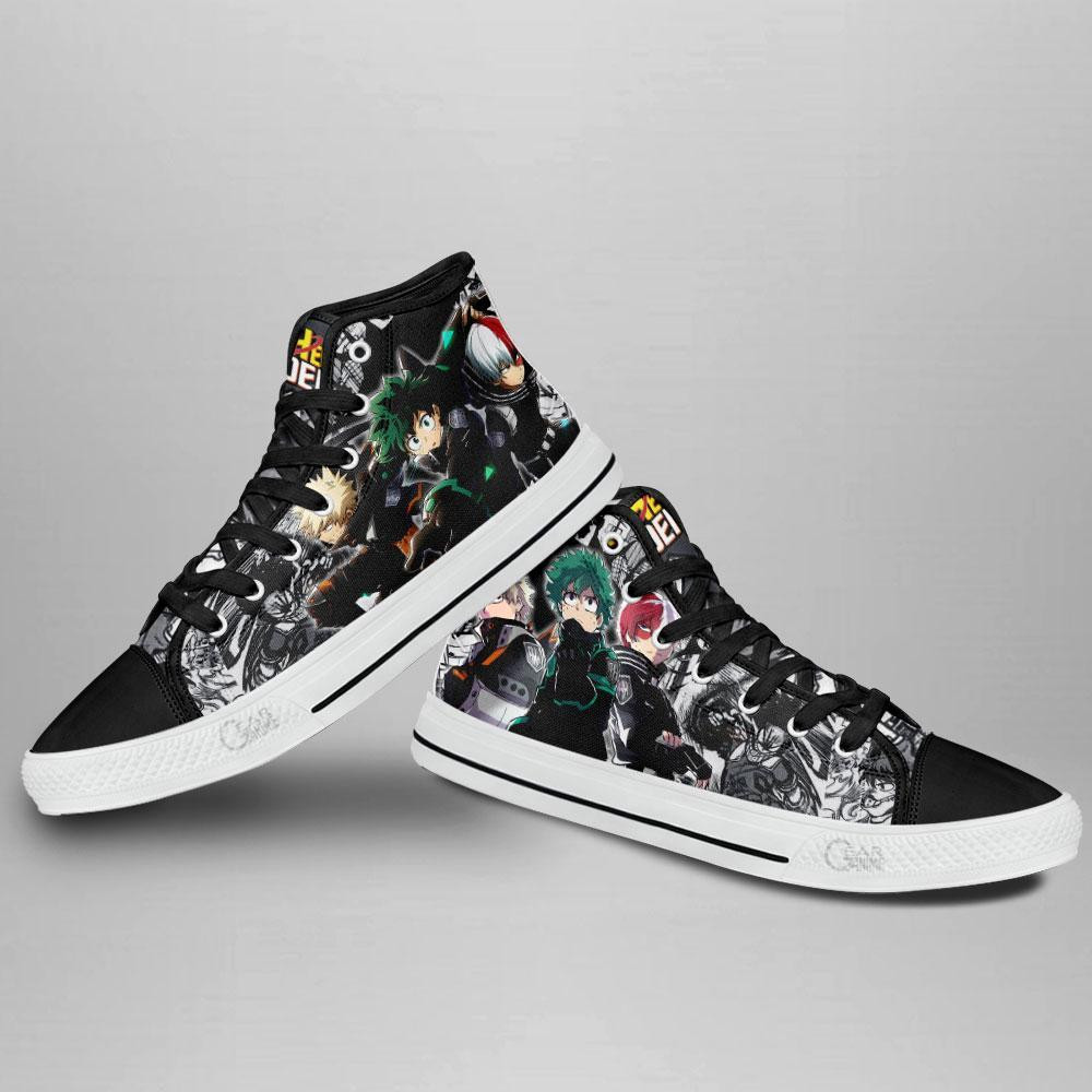 BNHA Three Musketeers High Top Shoes Custom Anime My Hero Academia Sneakers