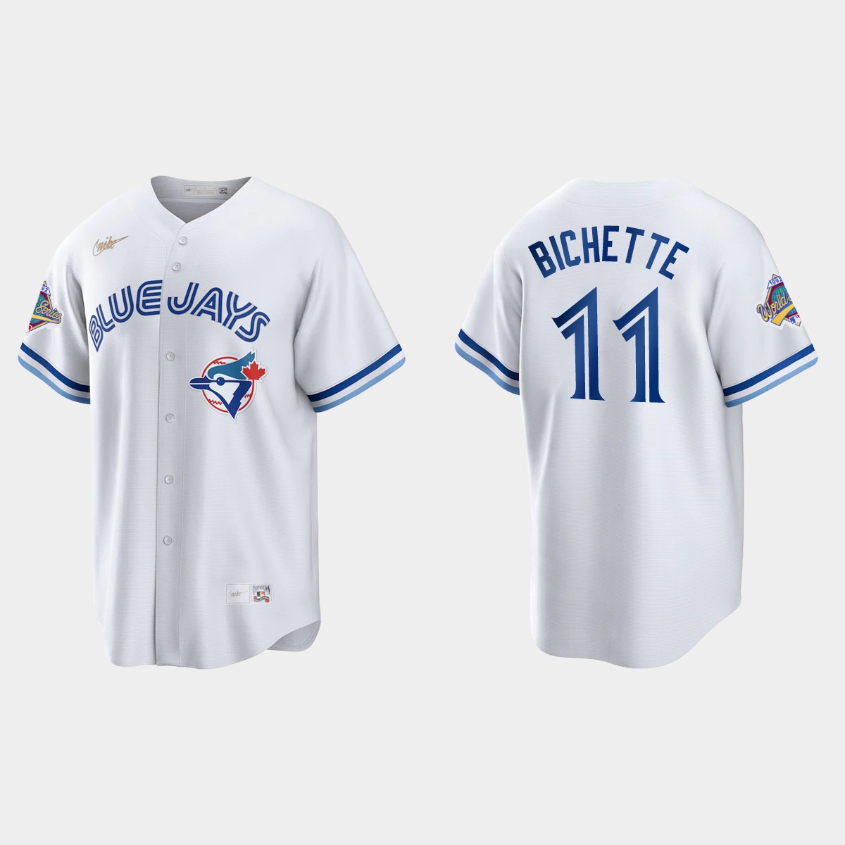 Bo Bichette Toronto Blue Jays 1992 World Series Patch Cooperstown Jersey – White