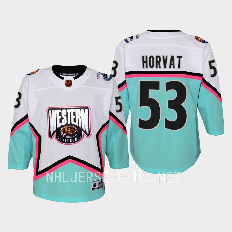 Bo Horvat 53 Vancouver Canucks 2023 All-Star Game Stitched Jersey White Equipment