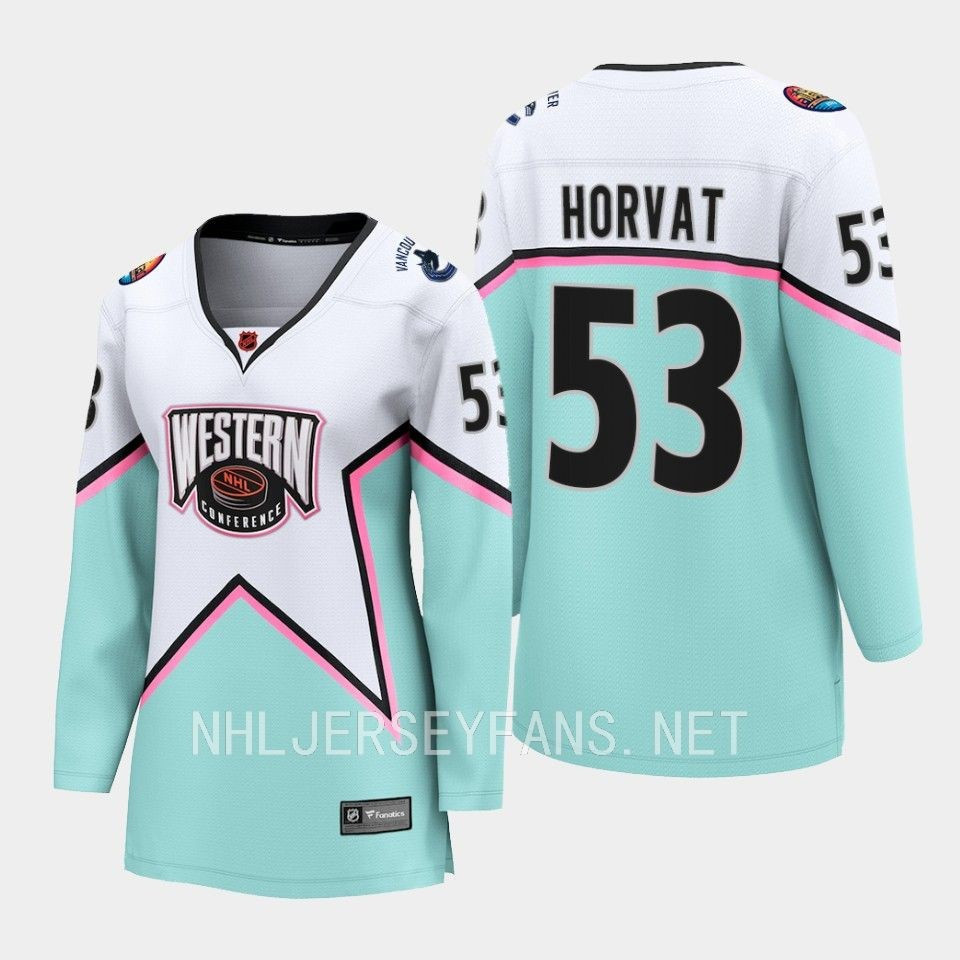 Bo Horvat 53 Vancouver Canucks Bo Horvat 2023 All-Star Game Stitched Jersey White Equipment
