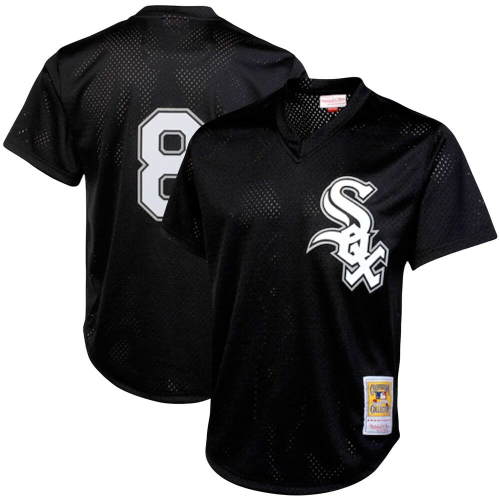 Bo Jackson Chicago White Sox Mitchell And Ness Cooperstown Collection Big And Tall Mesh Batting Practice Stitched Jersey – Black