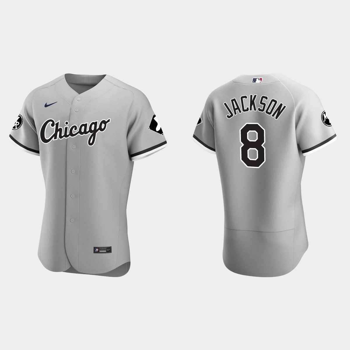 Bo Jackson Chicago White Sox MR Patch Jersey – Gray