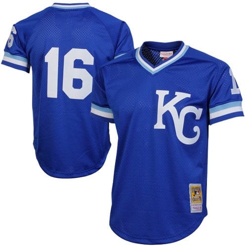 Bo Jackson Kansas City Royals Mitchell And Ness 1989 Authentic Cooperstown Collection Batting Mesh Practice Stitched Jersey – Royal