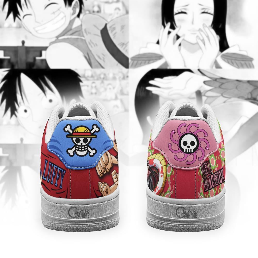 Boa Hancock And Luffy Air Sneakers Custom Anime One Piece Shoes