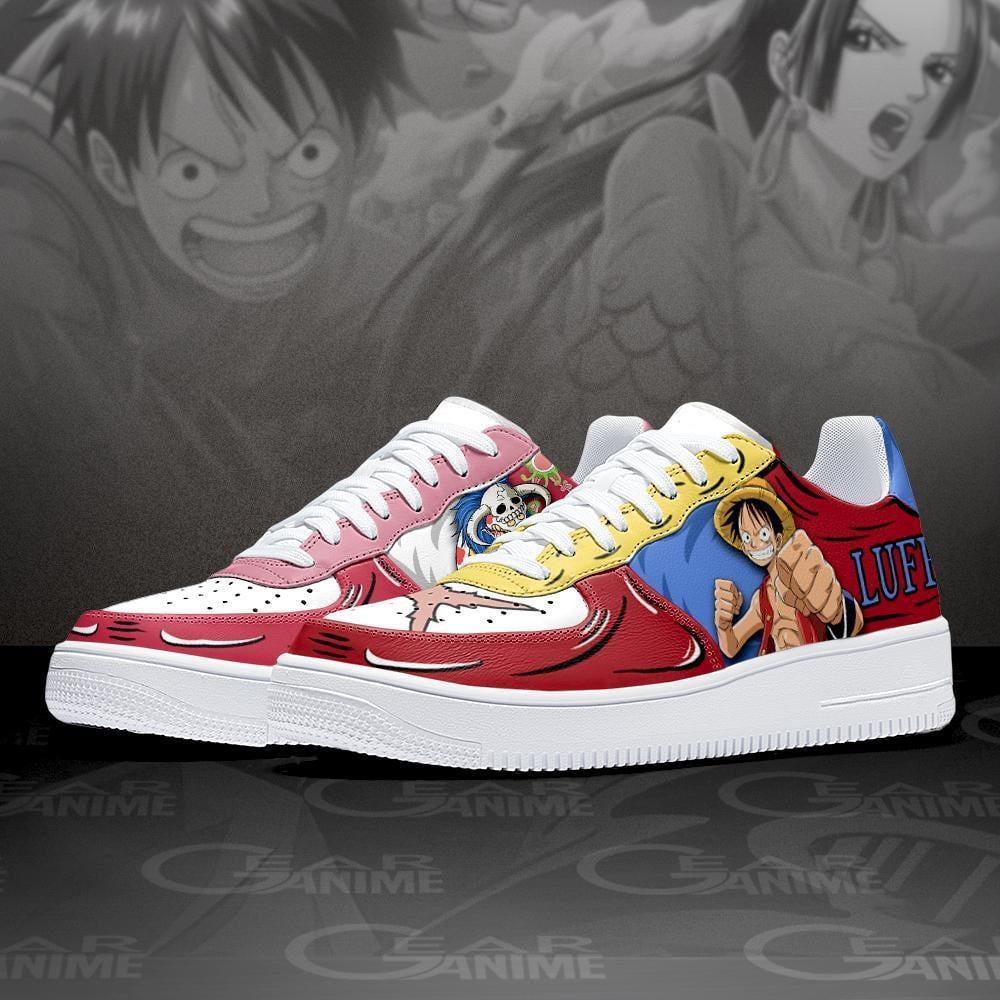 Boa Hancock And Luffy Air Sneakers Custom Anime One Piece Shoes
