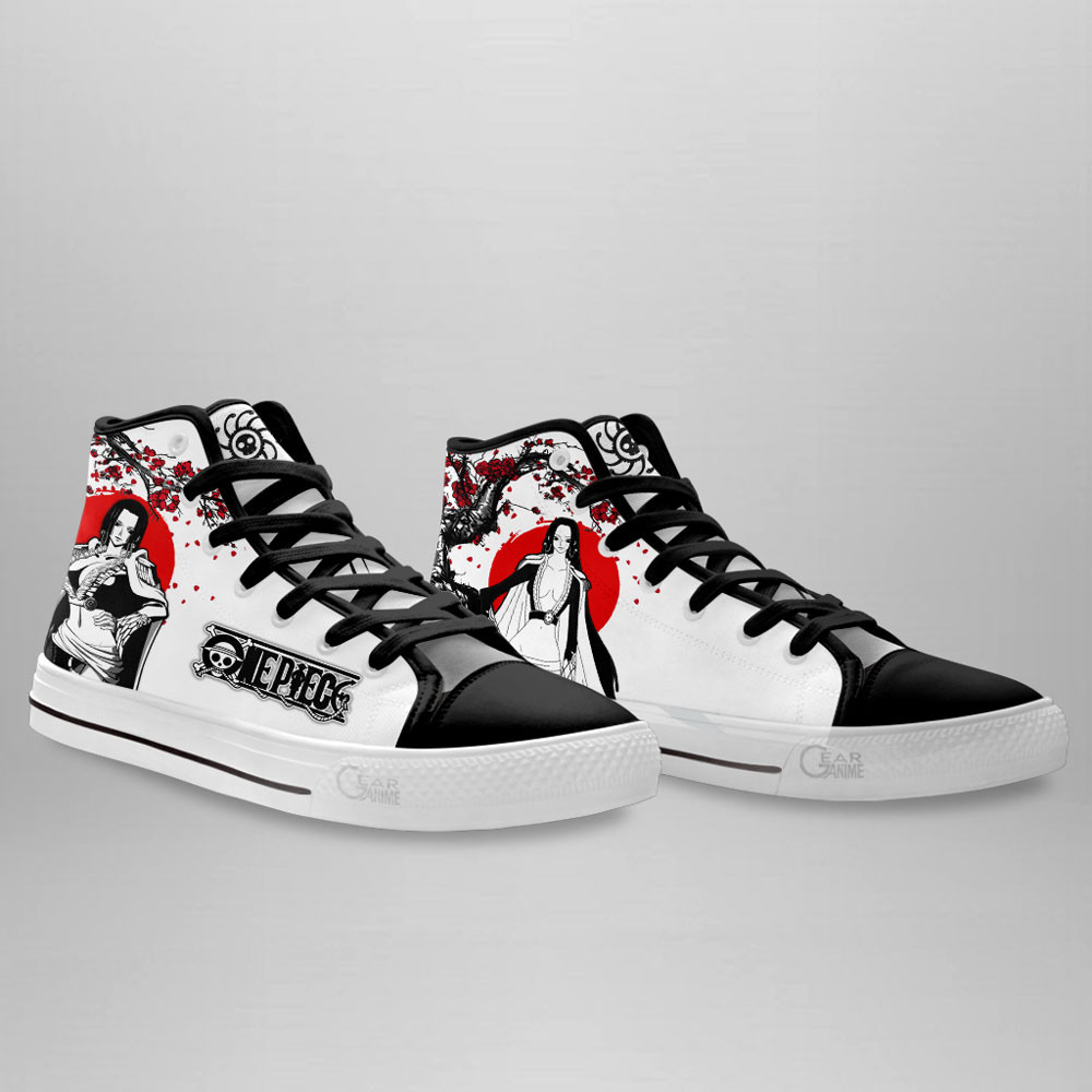 Boa Hancock High Top Shoes Custom Anime One Piece Sneakers Japan Style