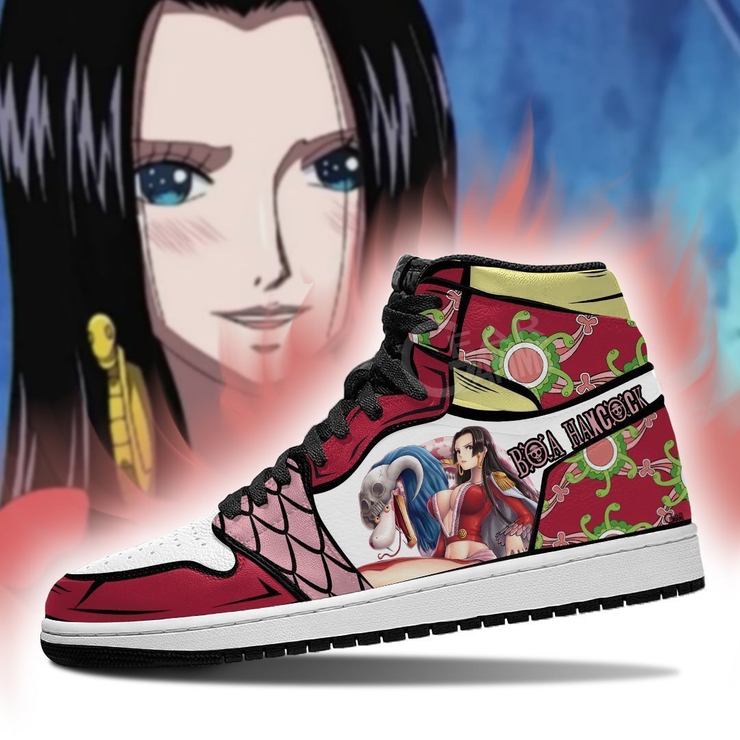 Boa Hancock JD1s Sneakers Anime One Piece Shoes, Air Jordan Hightop