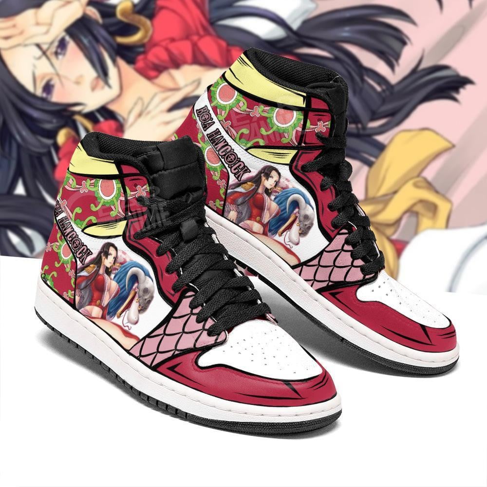 Boa Hancock JD1s Sneakers Anime One Piece Shoes, Air Jordan Hightop
