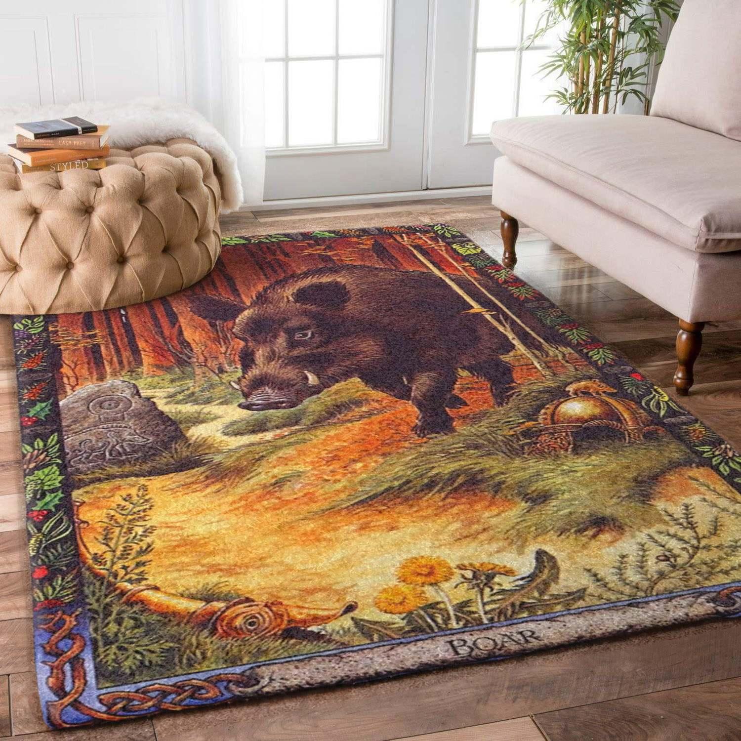 Boar Rectangle Rug