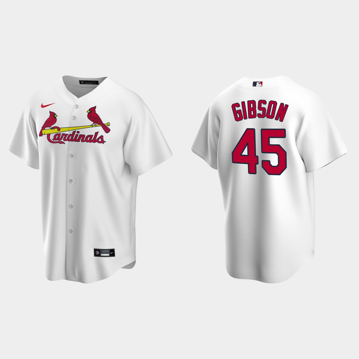 Bob Gibson #45 St. Louis Cardinals Home Jersey – White
