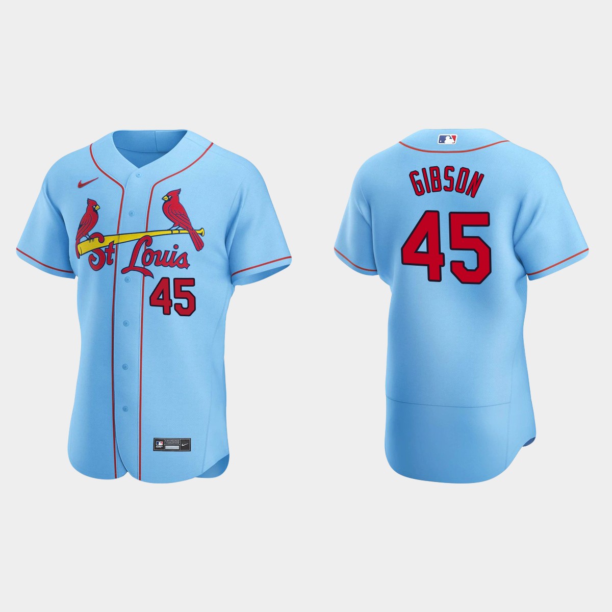 Bob Gibson #45 St. Louis Cardinals Light Blue 2020 Alternate Jersey