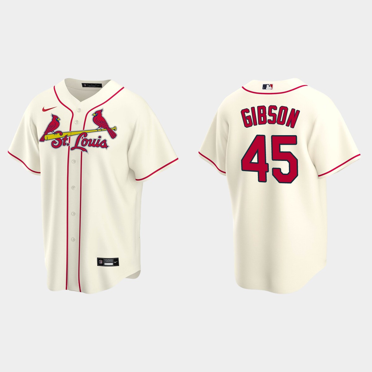 Bob Gibson St. Louis Cardinals Alternate Jersey – Cream