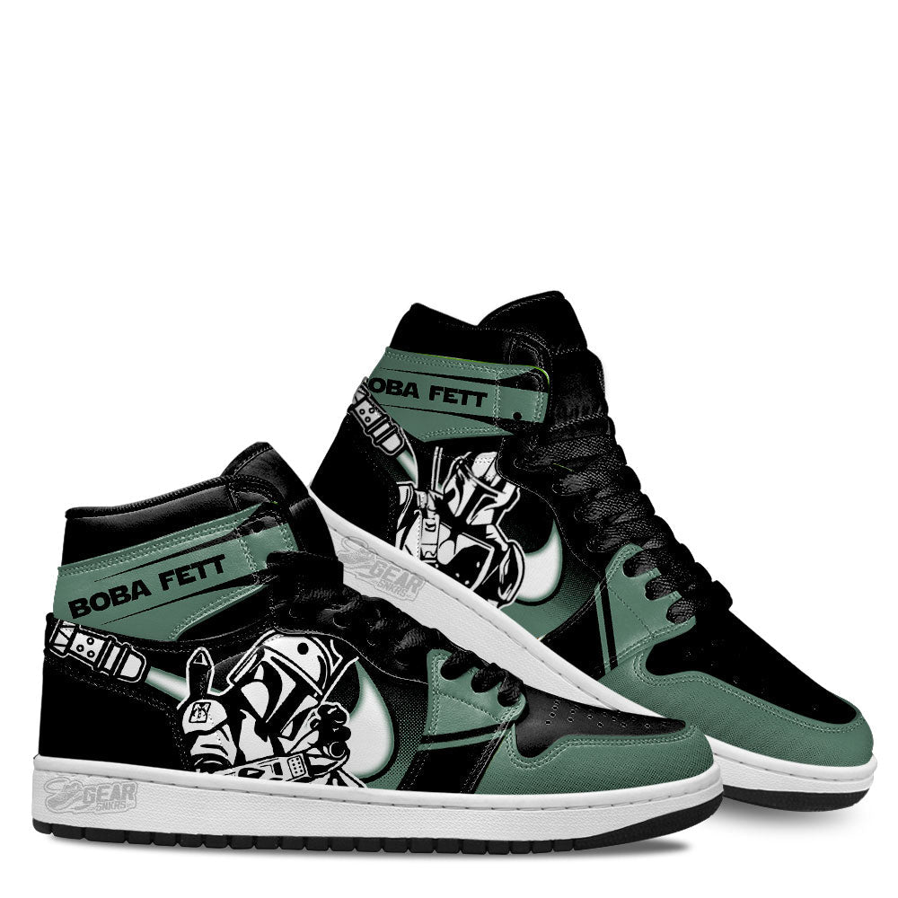 Boba Fett Star Wars JD Sneakers Shoes For Fans Sneakers, Air Jordan Hightop