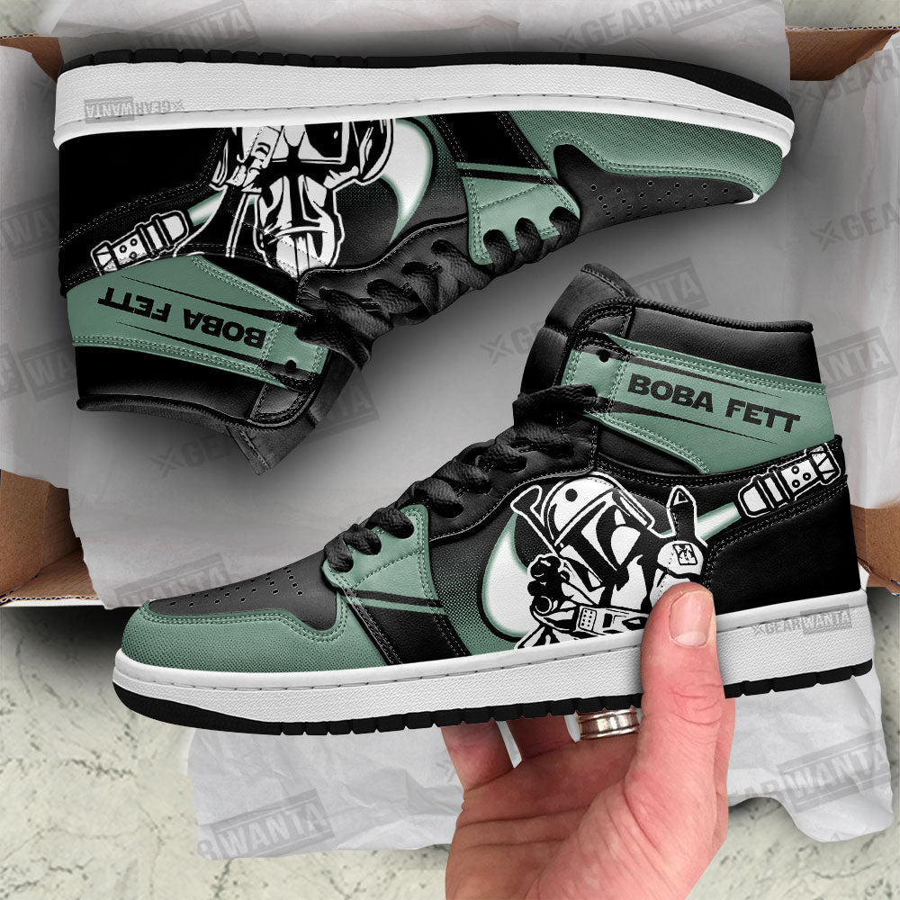 Boba Fett Star Wars JD Sneakers Shoes For Fans Sneakers, Air Jordan Hightop
