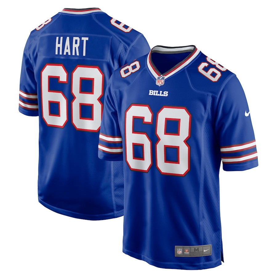Bobby Hart 68 Buffalo Bills Game Stitched Jersey – Royal