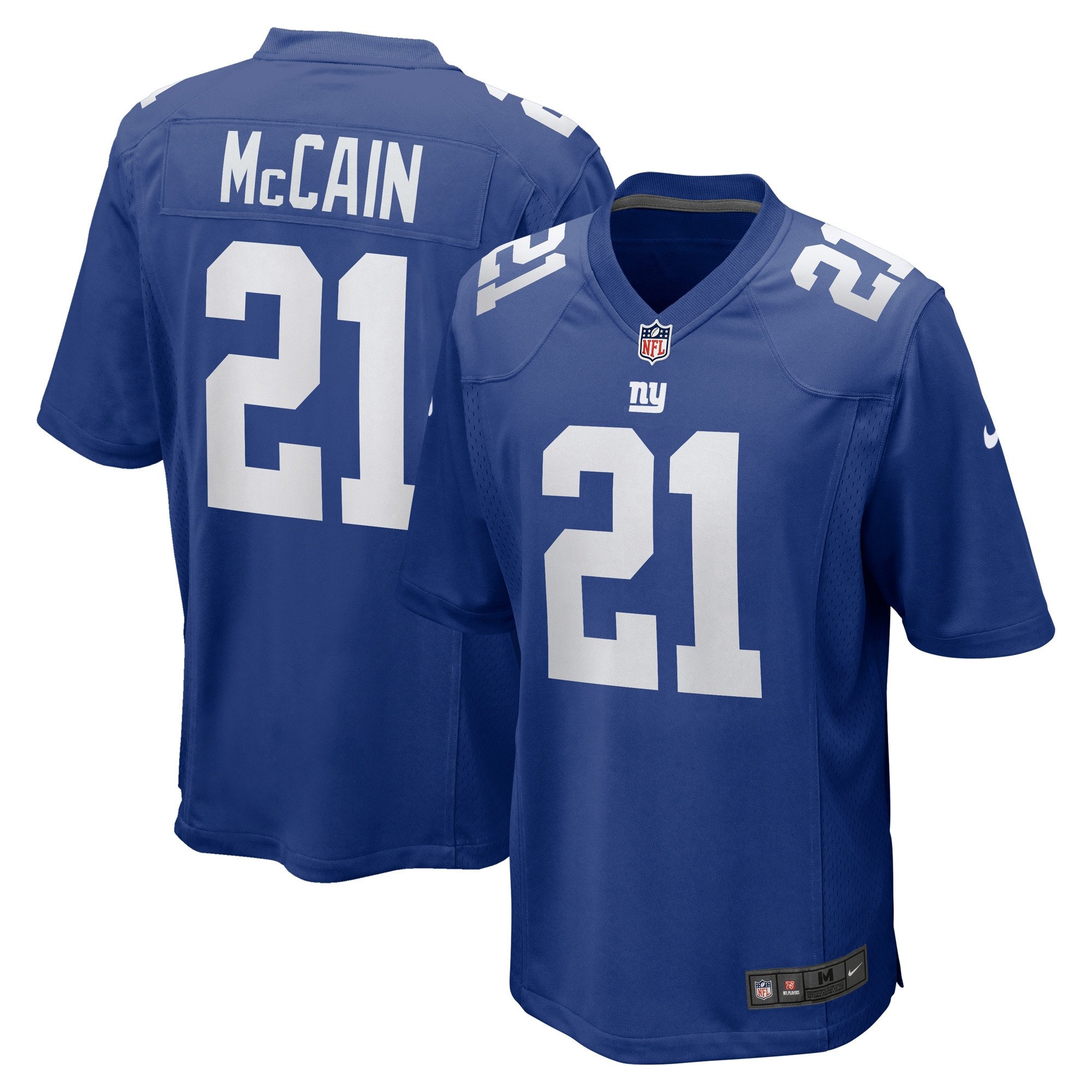 Bobby McCain 21 New York Giants Men Game Stitched Jersey – Royal