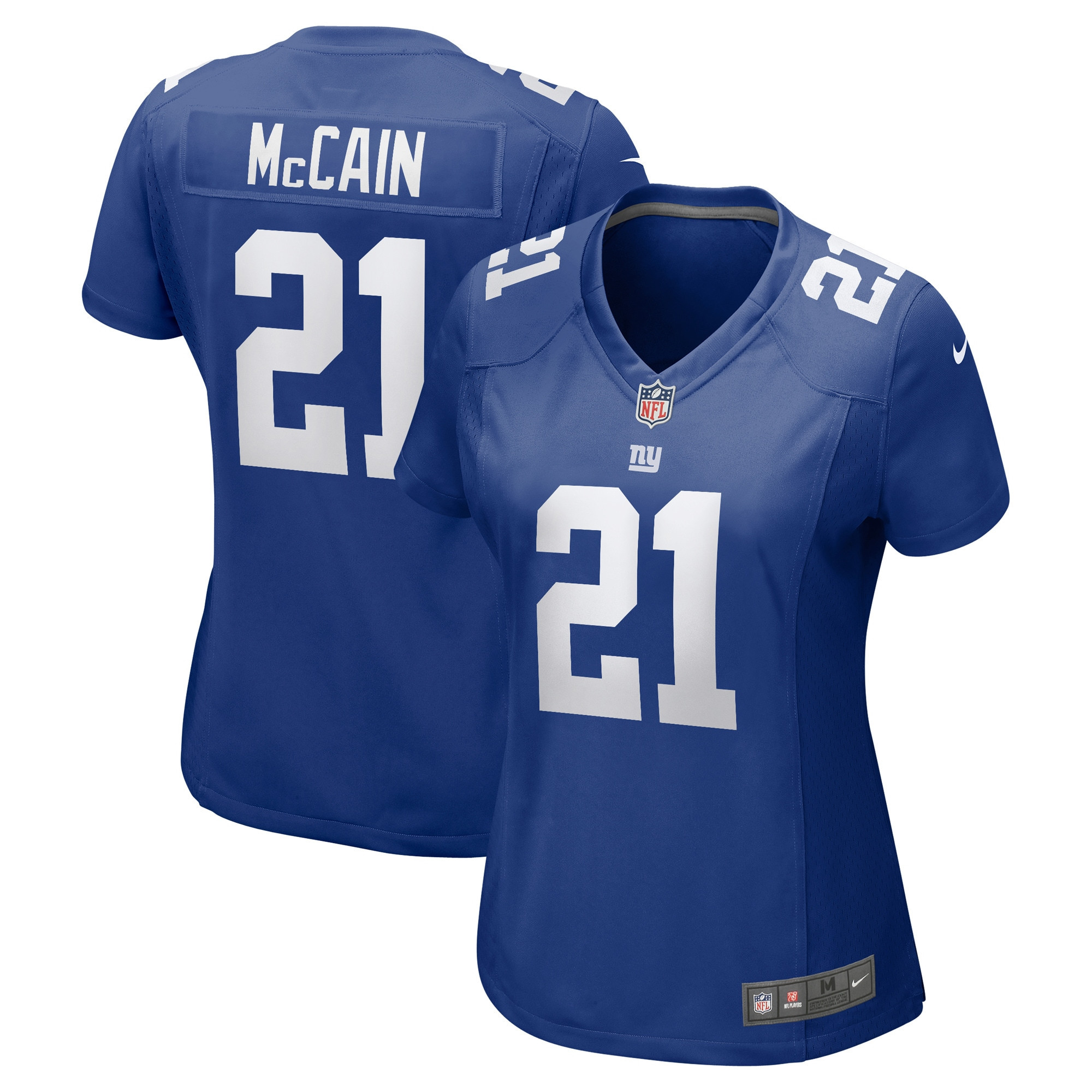 Bobby McCain 21 New York Giants Women’s Game Stitched Jersey – Royal