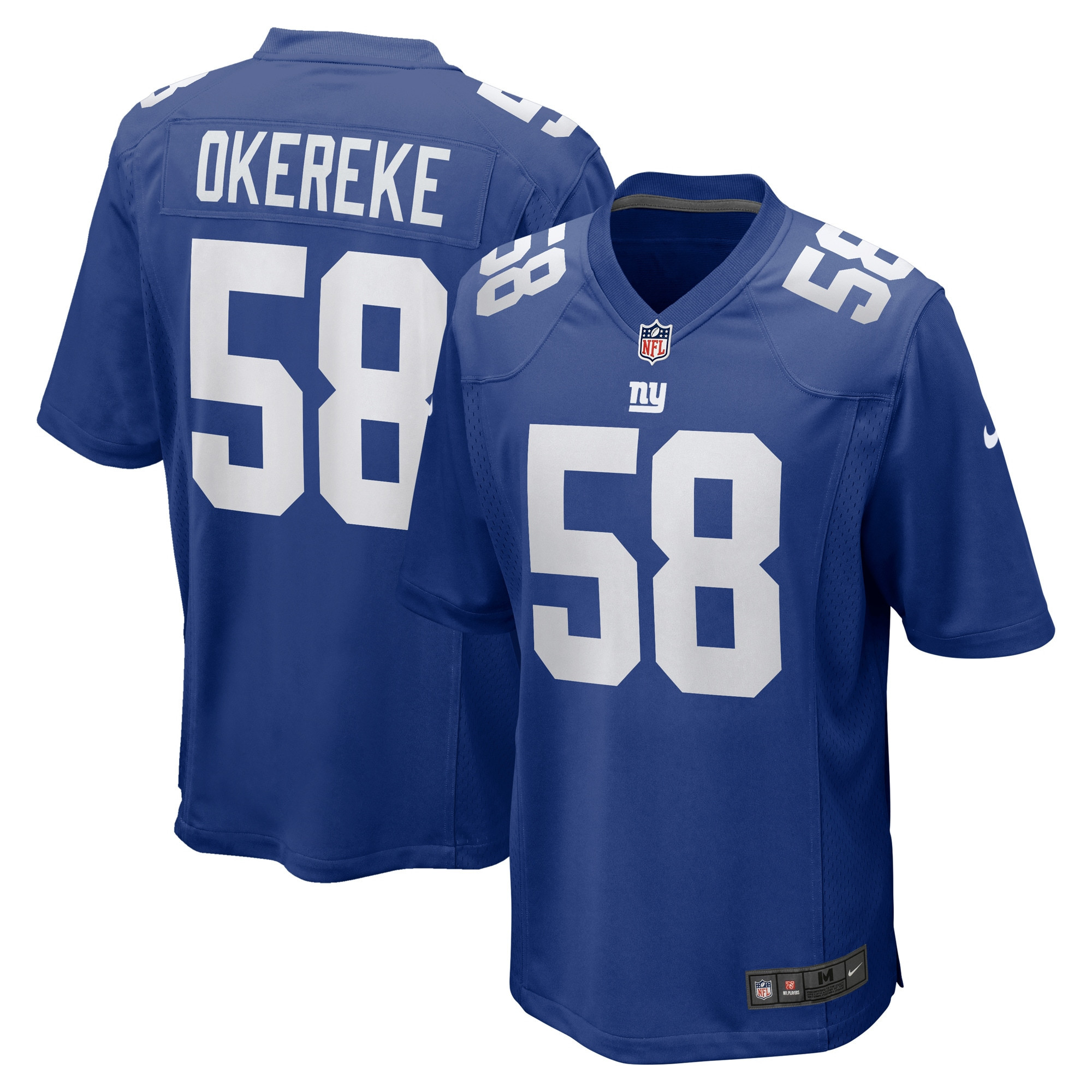 Bobby Okereke 58 New York Giants Men Game Stitched Jersey – Royal