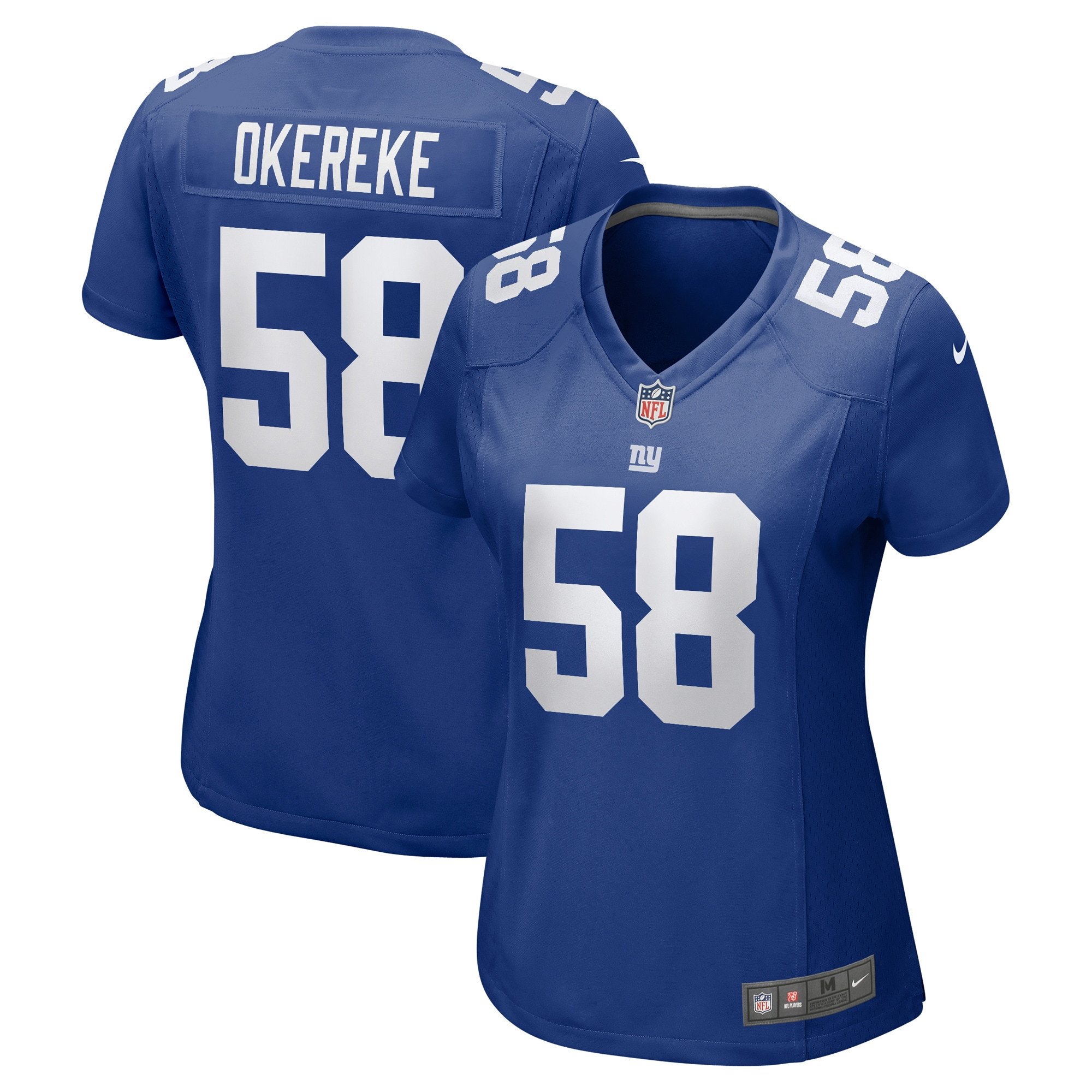 Bobby Okereke 58 New York Giants Women’s Game Stitched Jersey – Royal