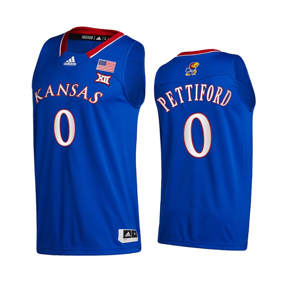 Bobby Pettiford Kansas Jayhawks Blue Jersey 2021-22 College Away