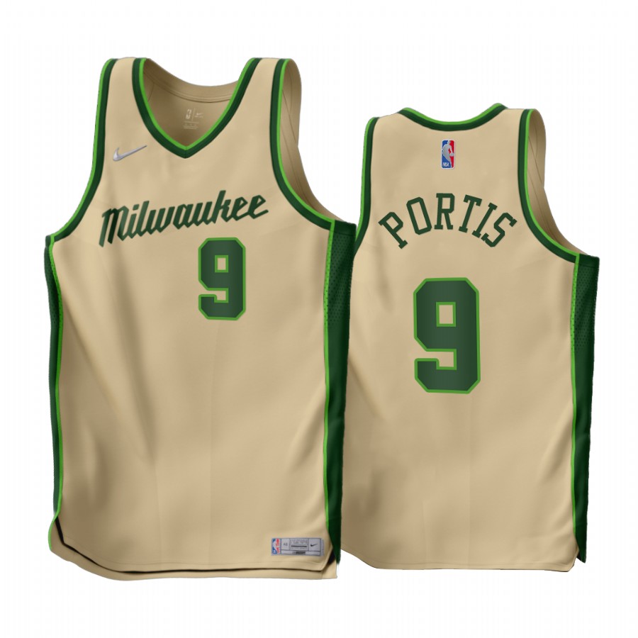 Bobby Portis 2022-23 Milwaukee Bucks Cream #9 Earned Edition Jersey
