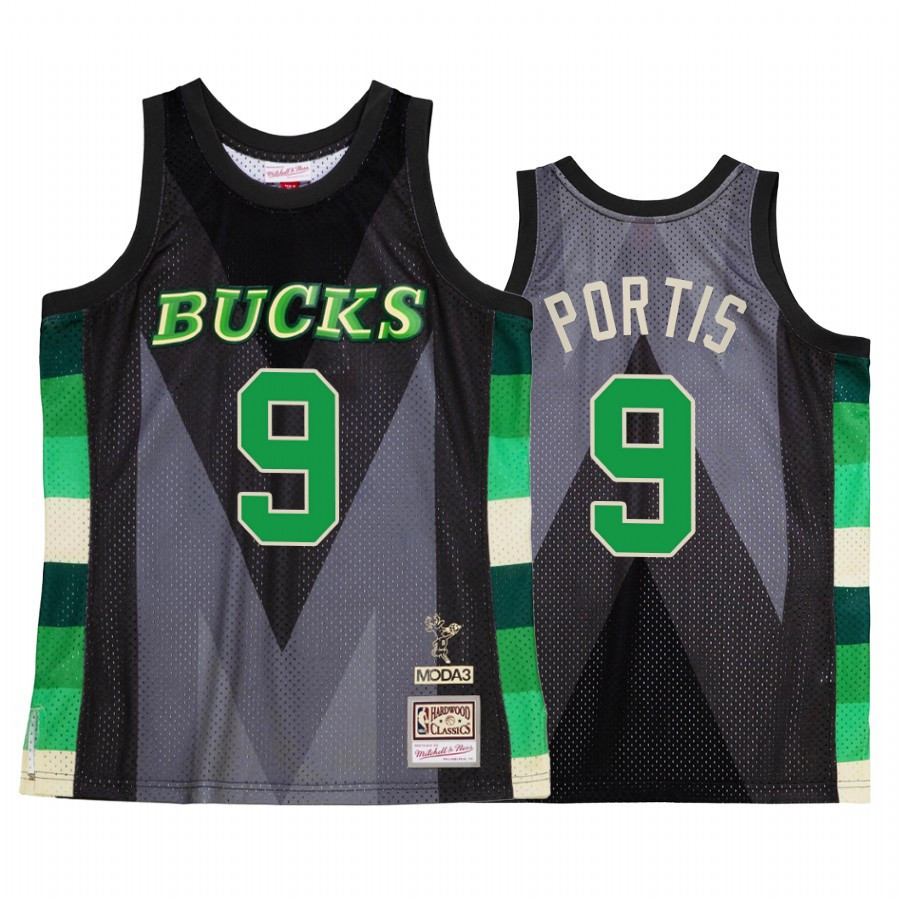 Bobby Portis 9 Milwaukee Bucks My Town Moda 3 Stitched Jersey Black